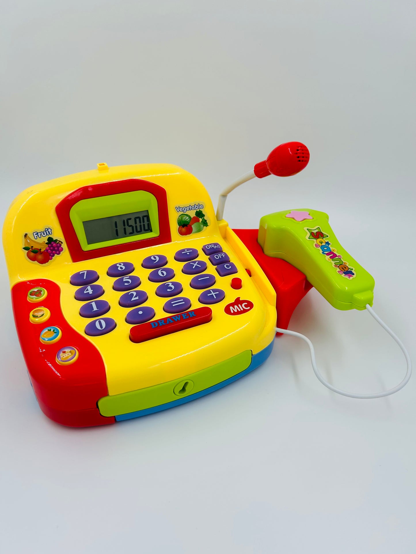 Kit Supermercado incluye caja registradora con sonido, micrófono y medios de pago