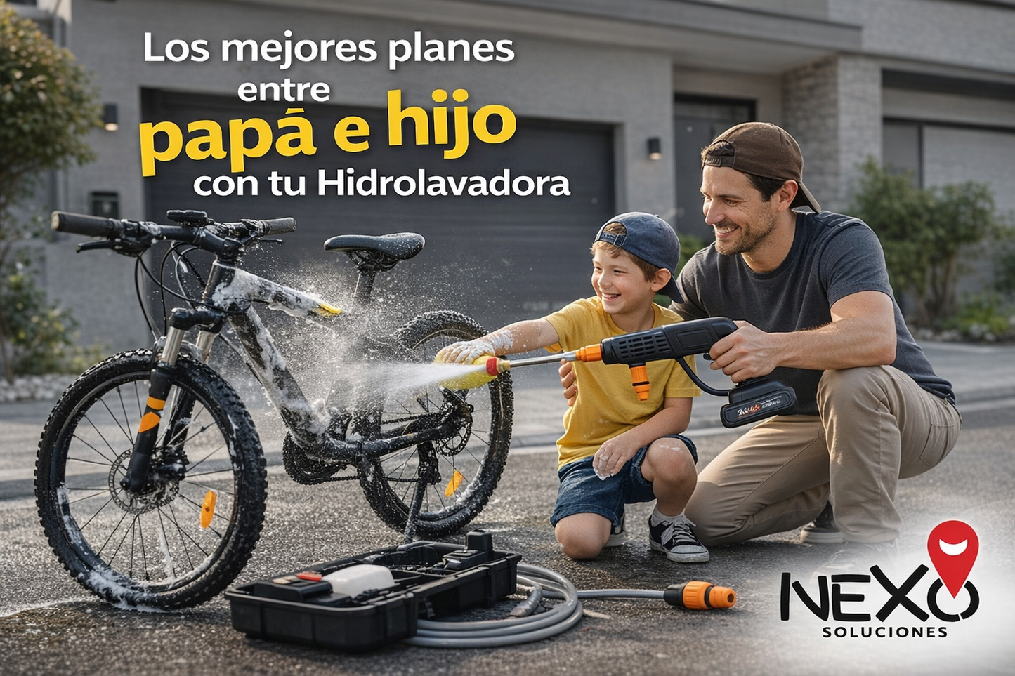 🚗💦Hidrolavadora Inalambrica Portátil Recargable de 1 batería para los héroes de la casa