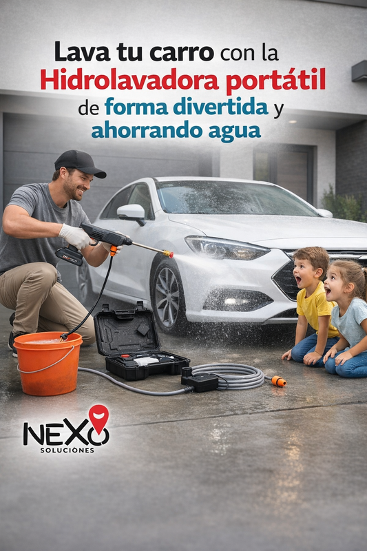 🚗💦Hidrolavadora Inalambrica Portátil Recargable de 2 baterías para los héroes de la casa