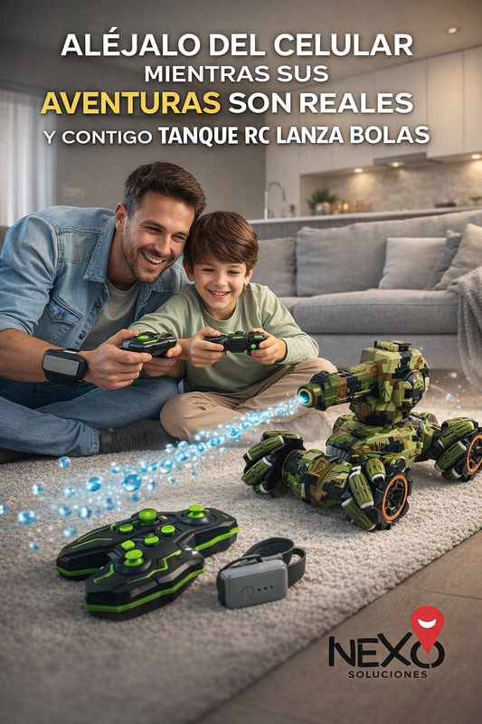 🚓 Tanque a Radio Control con Bolas de Hidrogel - crea tus aventuras