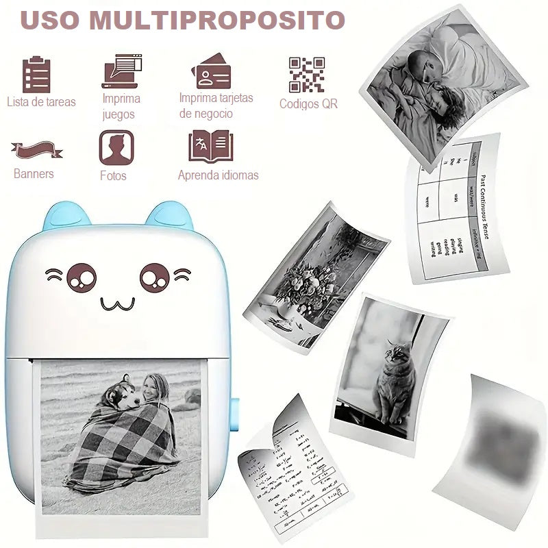 Impresora stickers térmica Mini Bluetooth