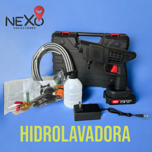 (Hidrolavadora Inalambrica Portátil Recargable 48v Carro, Moto, bicicleta, pisos, jardines 1 batería